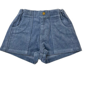 Kids Elastic Waist Corduroy Shorts - Blue